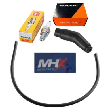 Imagem de Vela Ignição, Cachimbo, Cabo Ignição Titan 150 2014 Até 2015 - NGK
