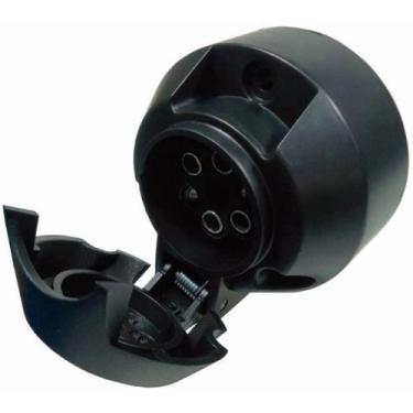 Imagem de ENGATE CARRETINHA FEMEA 6 POLO PLASTICO PRETO para ENGATE CA - DNI