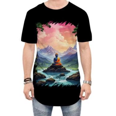 Imagem de Camiseta Longline Buda Anime Desenho Budismo Buda 5 - Kasubeck Store®,