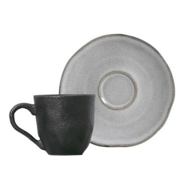 Imagem de Xícara De Café Com Pires Orgânico Concreto 120Ml Porto Brasil