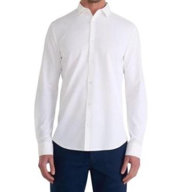Imagem de Camisa Masculina Docthos ML Slim Tech Branca - 6054-Masculino