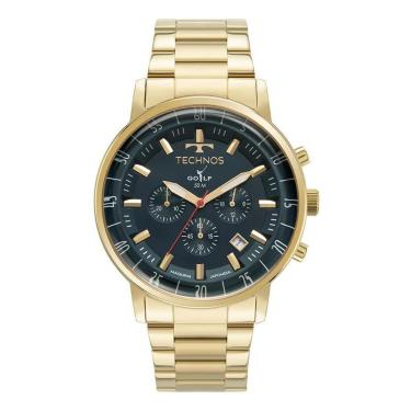 Imagem de Relógio Technos Masculino Golf Dourado Fundo Azul - JS25BCL/1A-Masculino