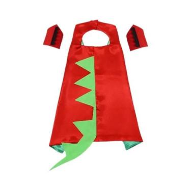Imagem de Capa De Dinossauro Infantil Com Máscara E Cauda Para Festa De Hallowee