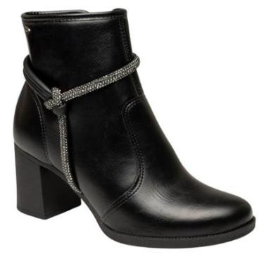 Imagem de Bota Coturno Dakota Feminina Cano Curto Preto Com Strass Lançamento DA821 - Feminino-Fe...