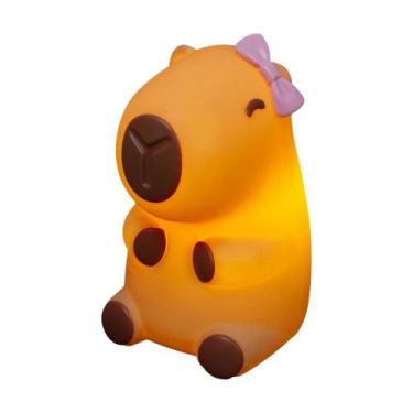 Imagem de Luminária 3D Capivara Baby Girl Bivolt Decoração Criativa - Desembrulh