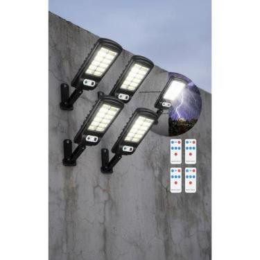 Imagem de Refletor Solar LED 600W Sensor Presença Branco Frio (4 Un.) - Congratu