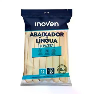 Imagem de Abaixador de Lingua Madeira com 100 Unidades Inoven