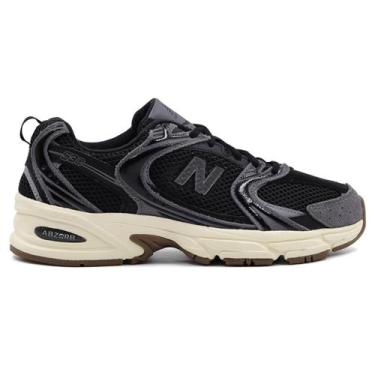 Imagem de Tênis New Balance 530 Unissex Casual, Preto, Cinza, 36