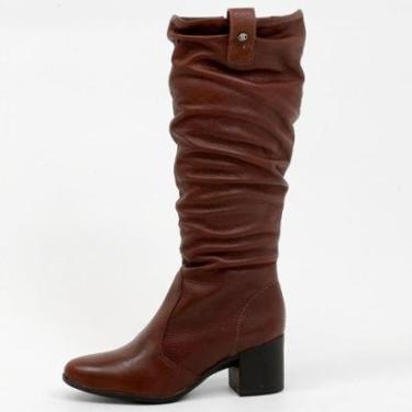 Imagem de Bota Bottero Cano Alto Salto Bloco Médio Feminina-Feminino
