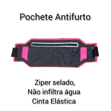 Imagem de Pochete super fina  anti furto academia fitness corrida, Cinza