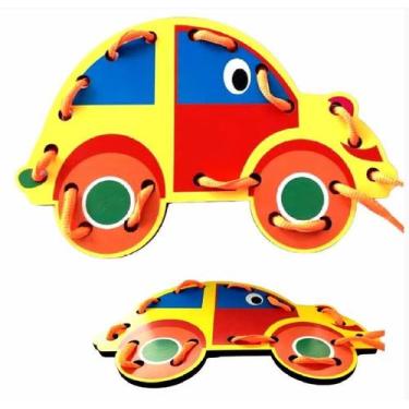 Imagem de Brinquedo para coordenação motora alinhavos fusca - modernato