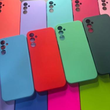 Imagem de Capa Capinha Silicone Samsung Galaxy A14 Aveludada, Roxo uva