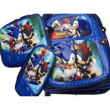 Imagem de Kit Mochila Escolar Infantil costas grande Lancheira/ Estojo - outra, 