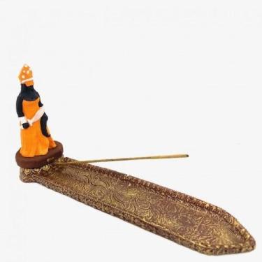 Imagem de Imagem Régua Ewá Laranja  Escultura Em Resina 24 Cm - Lua Mistica
