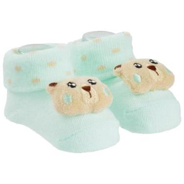 Imagem de Meia Infantil Led Pimpolho Verde de Urso Tamanho 00-15