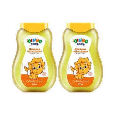 Imagem de Kit 2 Shampoo Glicerinado Dinno Baby 200mL  Suave, Segura e Sem Lágrim
