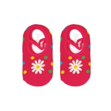 Imagem de Meia Infantil Sapatilha Rosa Vicky Antiderrapante Cantarola, 25-29