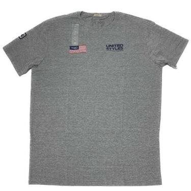 Imagem de Camiseta Country Masculina Plus Size Txc Brand New, Cinza, G2
