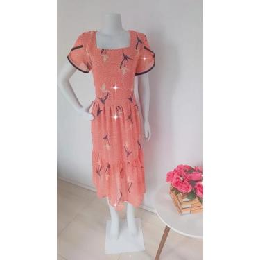 Imagem de Vestido Midi Manga Tulipa - Divina Bela Moda Evangélica 