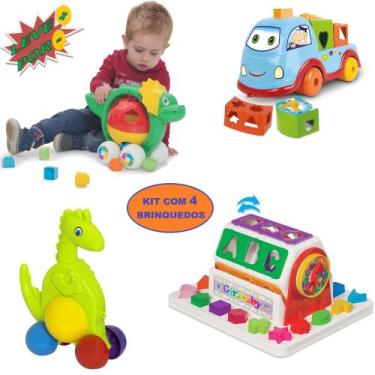 Imagem de Brinquedo Educativo Didático Encaixe Infantil Bebe Kit - Mercotoy