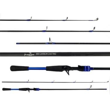 Imagem de Vara Para Carretilha Alto Mar Pesca Mix Carbon 6'0" (1,80m) 8-15Lbs YL