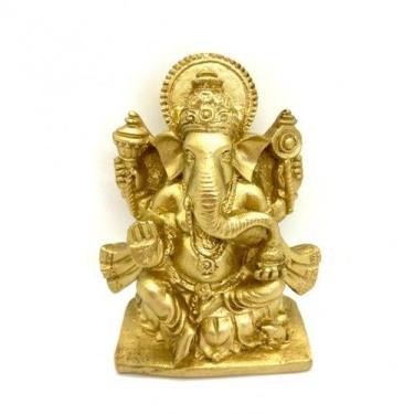 Imagem de Imagem  Ganesh Sentado  Escultura Resina Estátua 11 cm - Lua Mistica