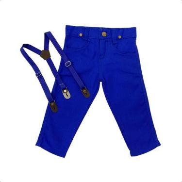 Imagem de Calça Infantil Social Com Suspensório - Várias Cores - - Pequenos Enca