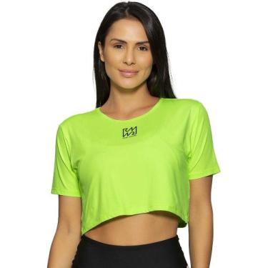 Imagem de Cropped Run More Active Feminino, Verde fluor, P