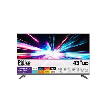 Imagem de TV 43 Polegadas Smart Roku Full HD P43CRA Philco cinza Bivolt