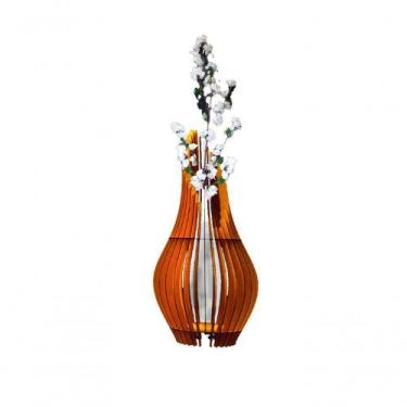 Imagem de Vaso De Chão Decorativo Grande Andromeda Mdf Mdf Cru Tamanho Kit Com 2