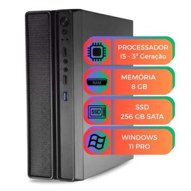 Imagem de Computador Slim i5 3ª Geração RAM 8GB SSD 256GB Windows 11 Pronto para