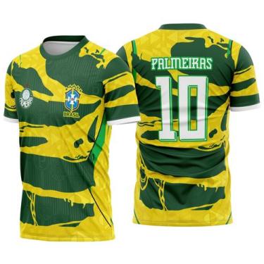 Imagem de Camisa Palmeiras Brasil Verde Amarela Copa Do Mundo Torcedor - stammp 