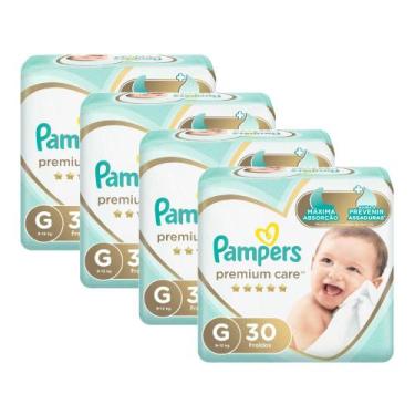 Imagem de Kit Fralda Pampers Premium Care Mega Tamanho G 120 Unidades