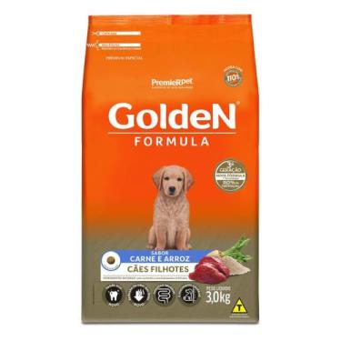 Imagem de Ração Golden Fórmula Cães Filhotes sabor Carne e Arroz 3 Kg, 3007-043