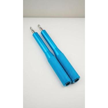Imagem de Corda de Pular Profissional Alumínio 2 Rolamentos Azul - Congratulatio