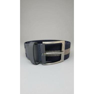 Imagem de Cinto Social Masculino Elastico Azul/Cinza 110 - Congratulations Store