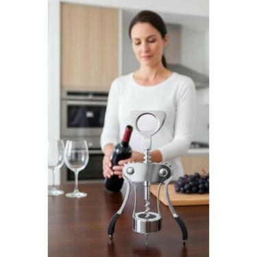 Imagem de Saca-rolhas Inox 18cm: Abra Vinhos Perfeitos - Congratulations Store
