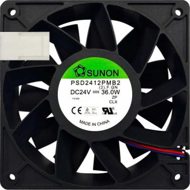 Imagem de Cooler PSD2412PMB2 24V 36W 3L 3P 120X38 B2 Garantia 2 Anos - Sunon