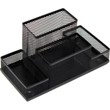 Imagem de Acessorio para Mesa Aramado 4 Reparticoes Preto - YINS