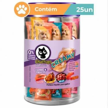 Imagem de Petisco Chuchups Cream Gatos Sortido 25x15g - Pet Injet