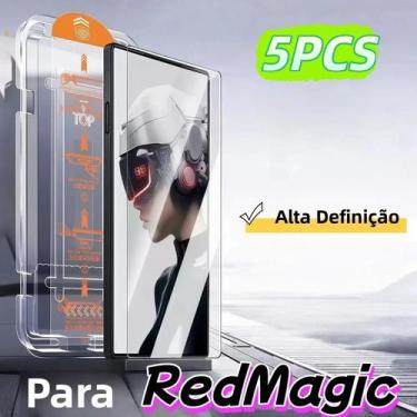 Imagem de Protetor De Tela ZTE Nubia Redmagic 5 Peças Vidro Temperado 9H Cobertu