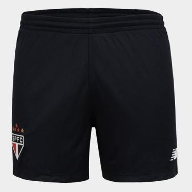 Imagem de Calção São Paulo II 26/27 New Balance Masculino, Preto, Vermelho, P