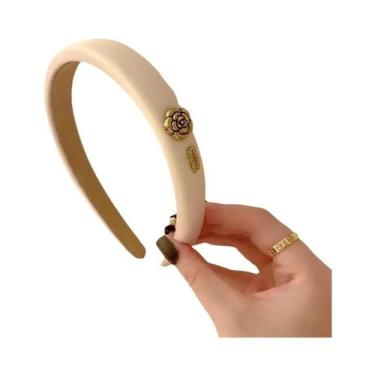 Imagem de Tiara Feminina Elegante Retrô Camélia Com Aroma De Vento, Faixa De Cab