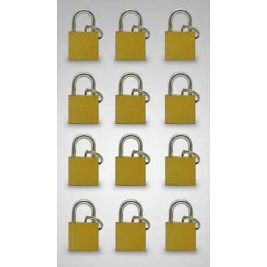 Imagem de 12 Cadeados Pequenos 20mm Dourado - Congratulations Store