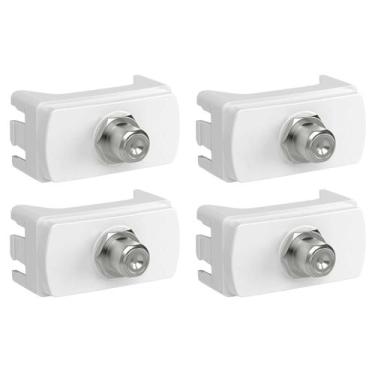 Imagem de 4 Módulo Soquete Coaxial Para Antena Tv Schneider Miluz - Branco - Sch