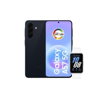 Imagem de Smartphone Samsung Galaxy A57 5G 8GB 256GB 50MP Azul Escuro com Pulseira Inteligente Fit3