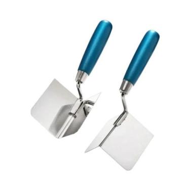 Imagem de Espátula De Canto Para Drywall Em Aço Inoxidável 8x6cm Para Gesso Acar