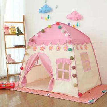 Imagem de Barraca Tenda Casa Infantil Dobrável Melhor Rosa Casinha - Ana importa