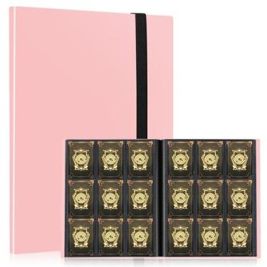 Imagem de Pasta para Cartas EDUDIIU com 9 Bolsos para 360 Cartas Rosa
