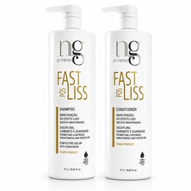 Imagem de Ng De France Shampoo Pós Fast Liss 1000ml + Cond. Pós 1000ml